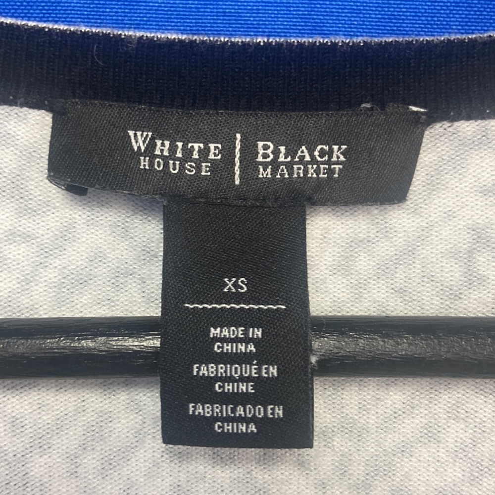 White House Black Market Black and White Cardigan - Picture 3 of 5